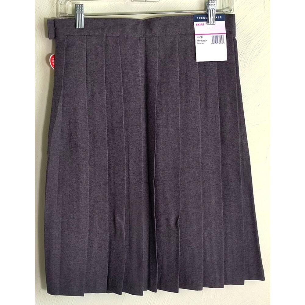 French Toast Pleated Skirt  Jr Women's Sz 9 Heather Grey School Uniform Academia